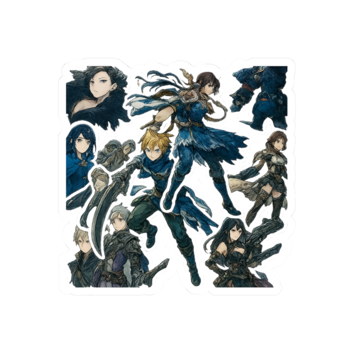 Final Fantasy Brave Exvius Character Vinyl Stickers - alternate angle 3, merchandise