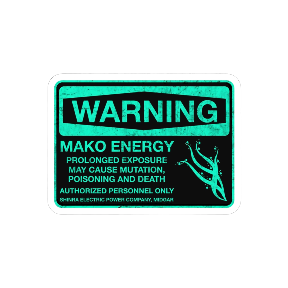 Warning Mako Energy Bold Shark Power Sticker - Official stickers merchandise