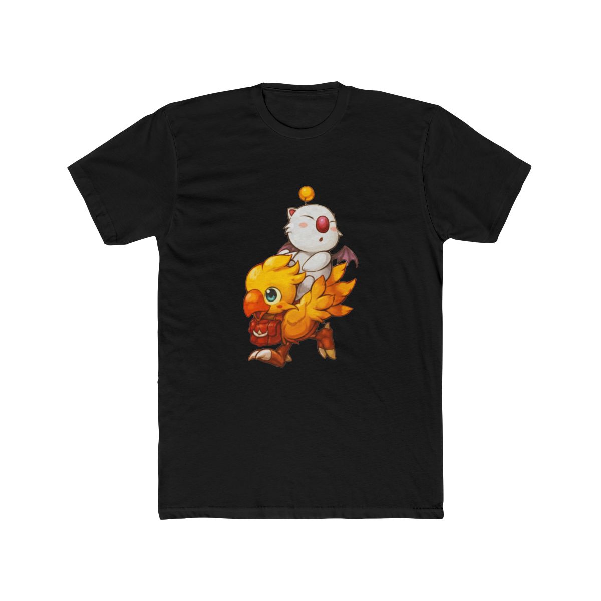 Chocobo & Moogle Final Fantasy T Shirt - Whimsical Gamer Gift - alternate angle 4, merchandise