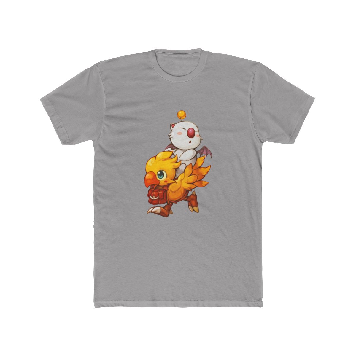 Chocobo & Moogle Final Fantasy T Shirt - Whimsical Gamer Gift - alternate angle 2, merchandise