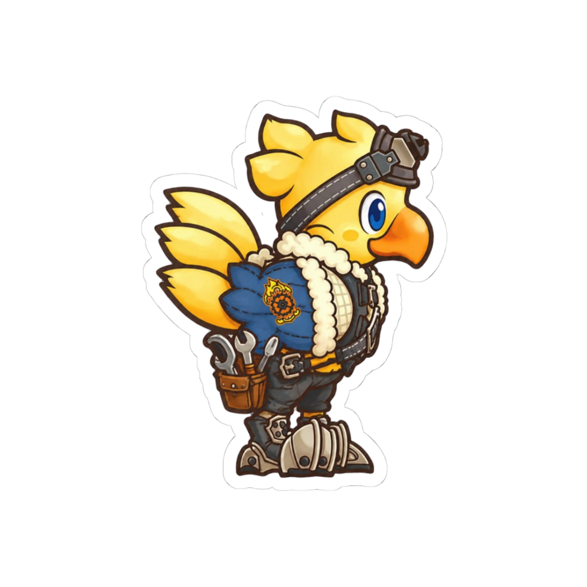 Chocobo Engineer CID Final Fantasy Sticker - Official stickers merchandise