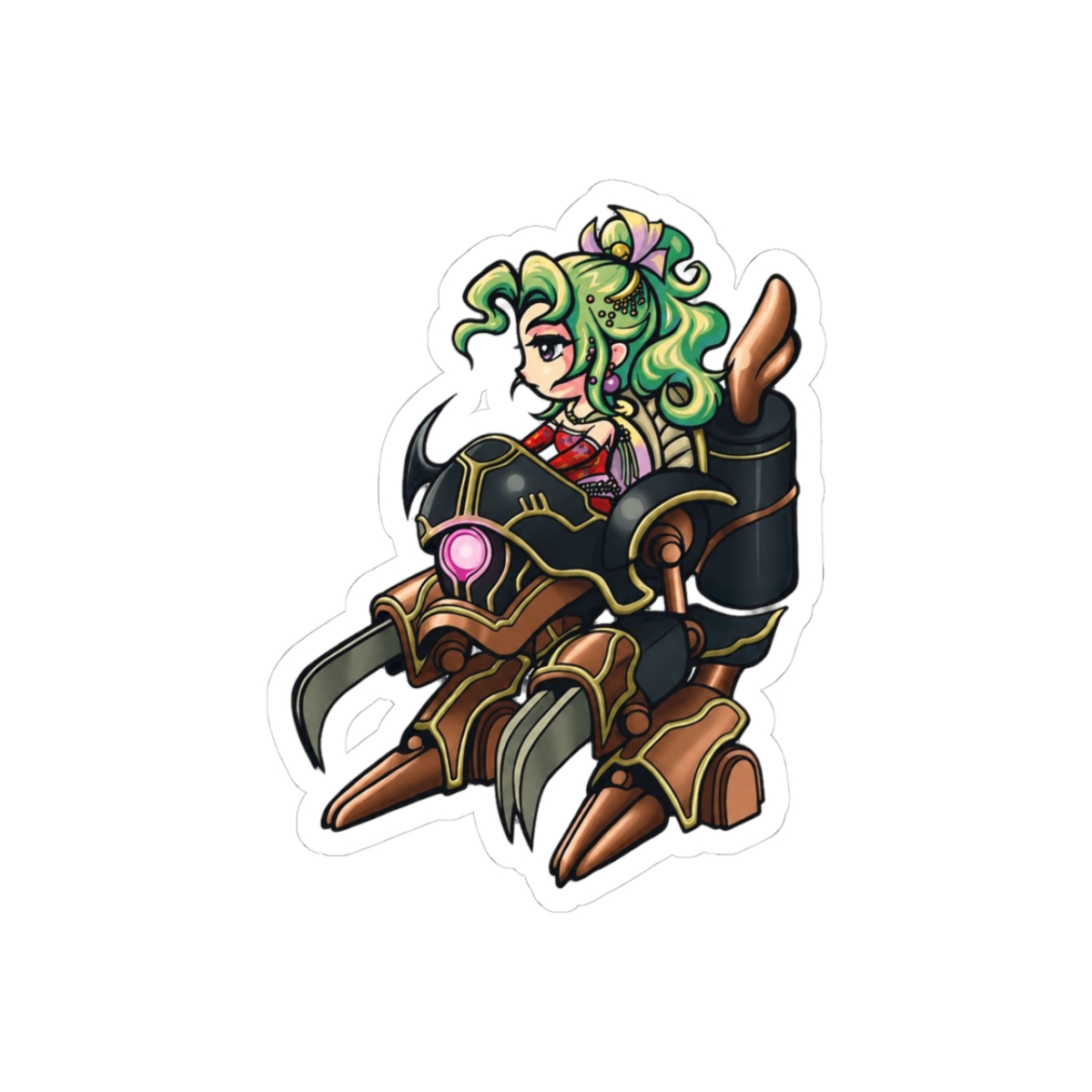 Terra Branford Magitek Armor Final Fantasy VI Retro RPG Sticker - Official stickers merchandise