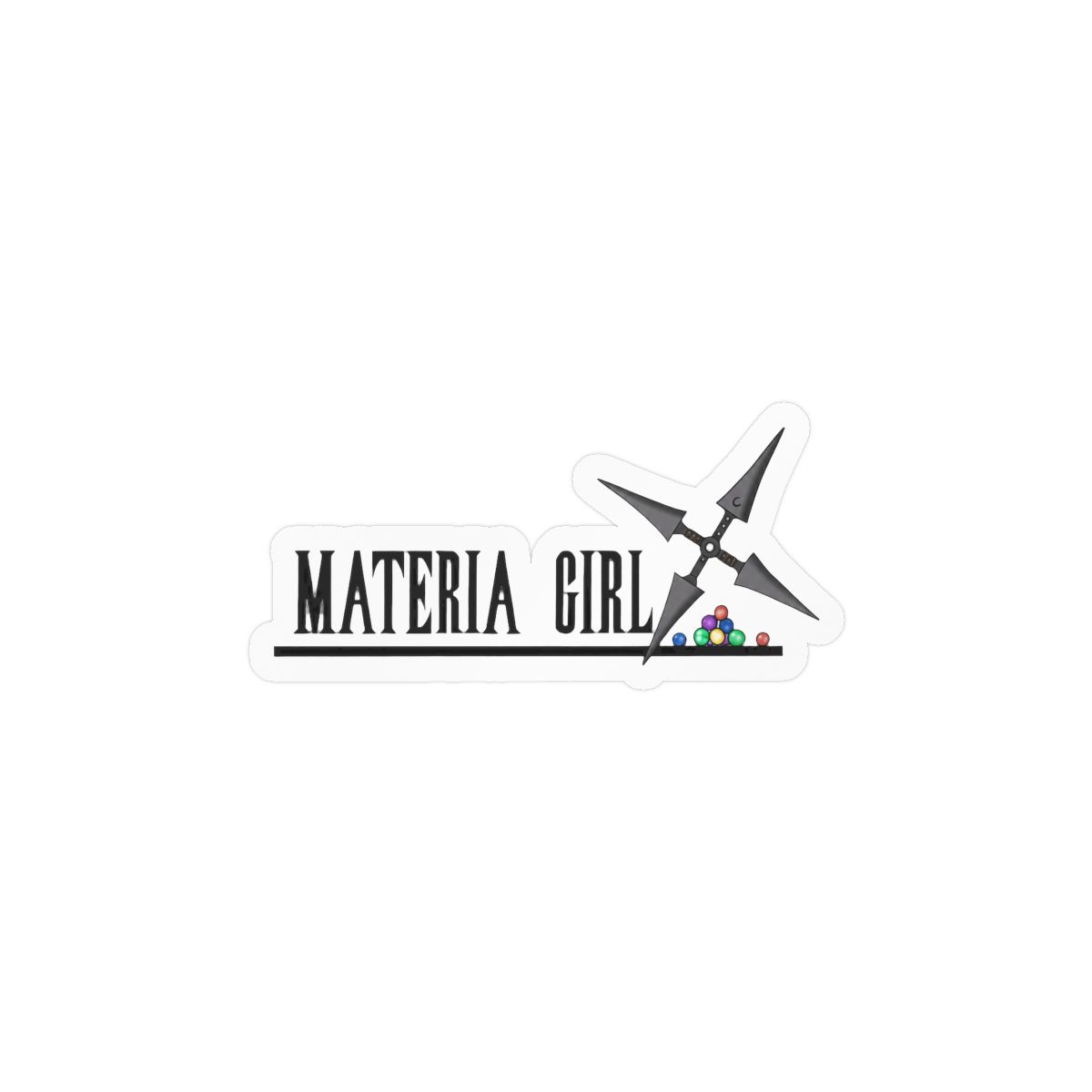 Materia Girl Sticker | Cute Final Fantasy Vinyl Decal - alternate angle 2, merchandise