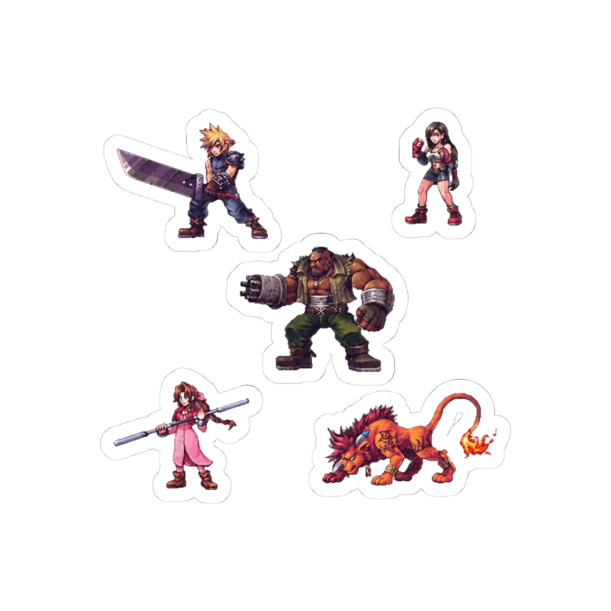 Final Fantasy VII Cloud & Friends Nostalgic Gamer Sticker - Official stickers merchandise