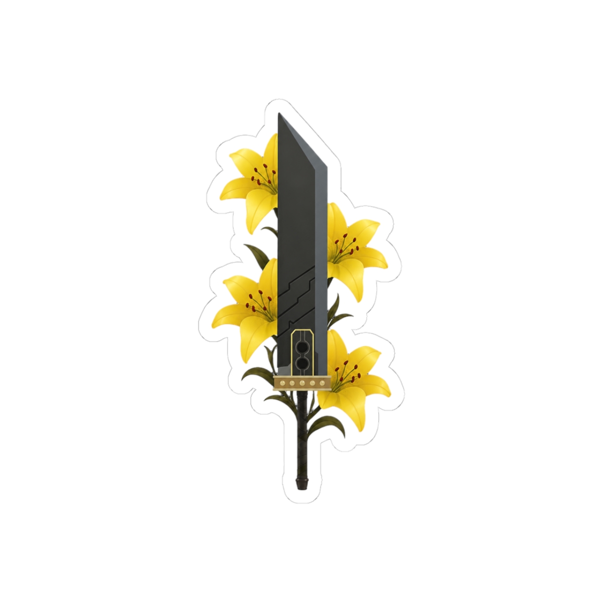 Final Fantasy VII Buster Sword & Lilies Epic Gaming Sticker - Official stickers merchandise