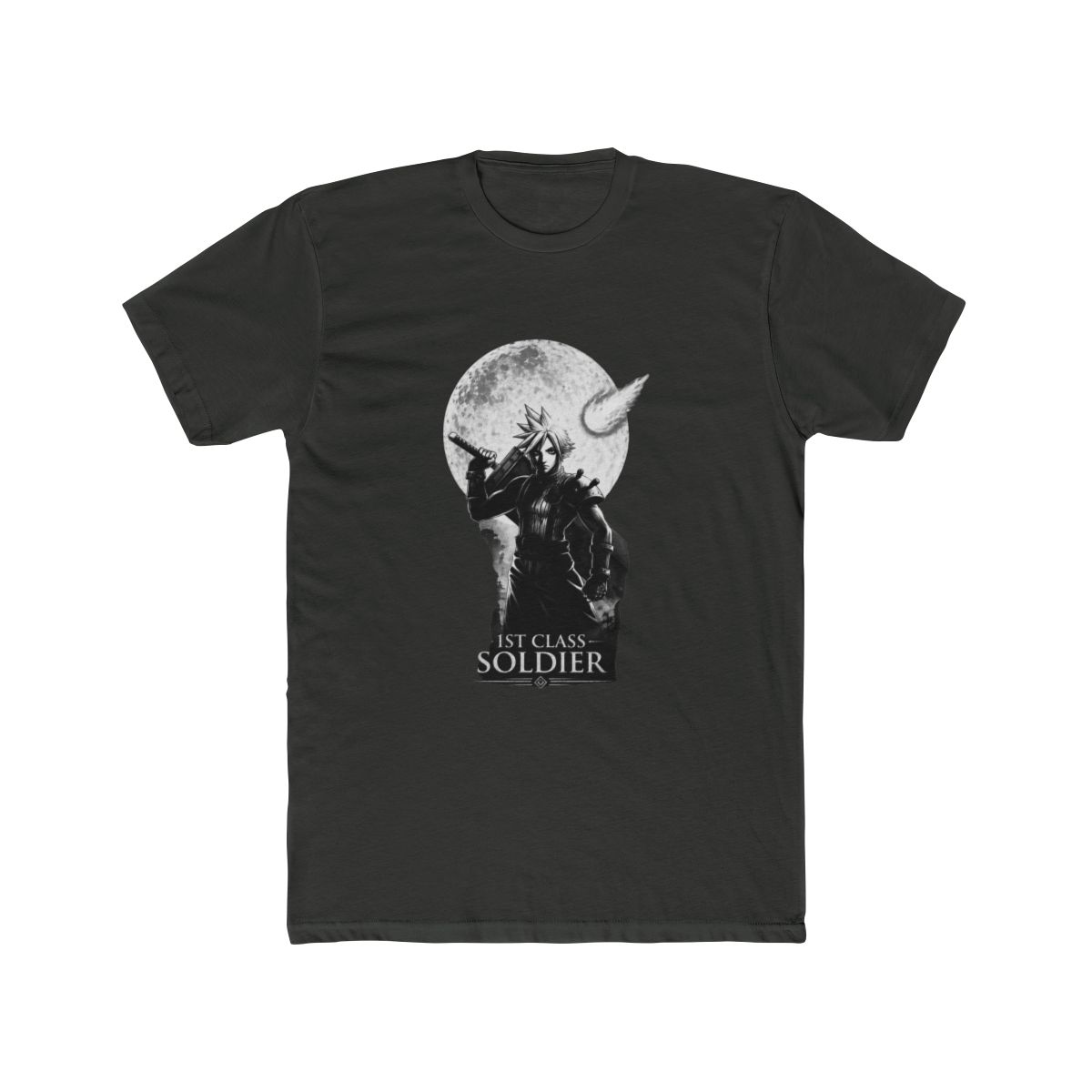 Final Fantasy Cloud Moon - Cloud Strife 1st Class SOLDIER - Video Game T Shirt - alternate angle 5, merchandise