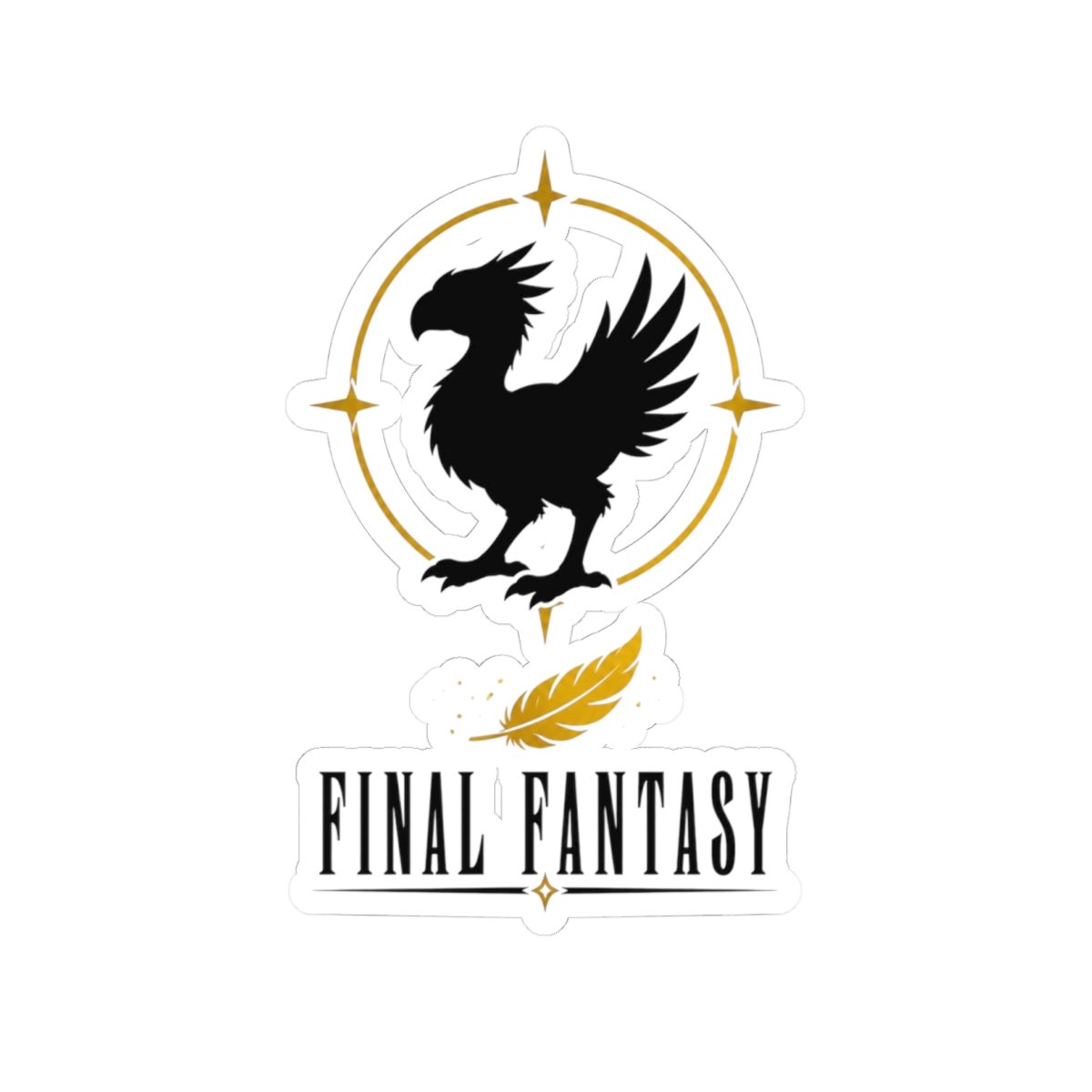 Final Fantasy "Chocobo" Sticker - alternate angle 3, merchandise