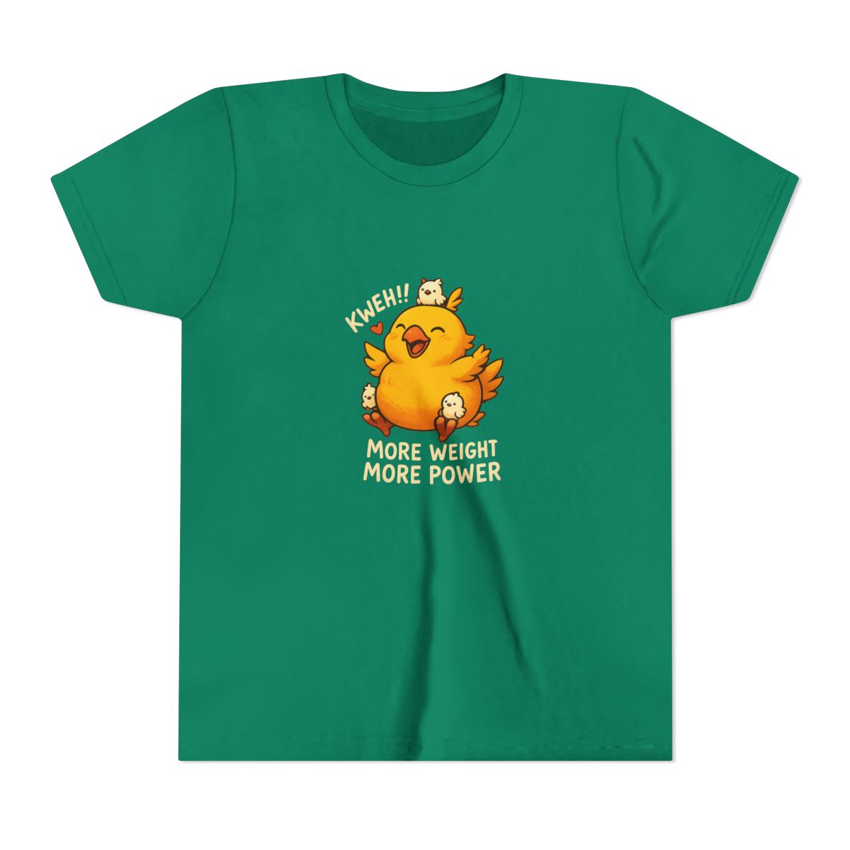 Adorable Fat Chocobo Kweh Final Fantasy Kids T Shirt - alternate angle 2, merchandise
