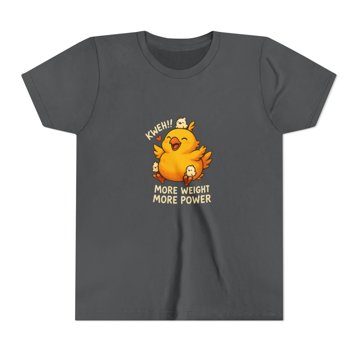 Adorable Fat Chocobo Kweh Final Fantasy Kids T Shirt - alternate angle 5, merchandise