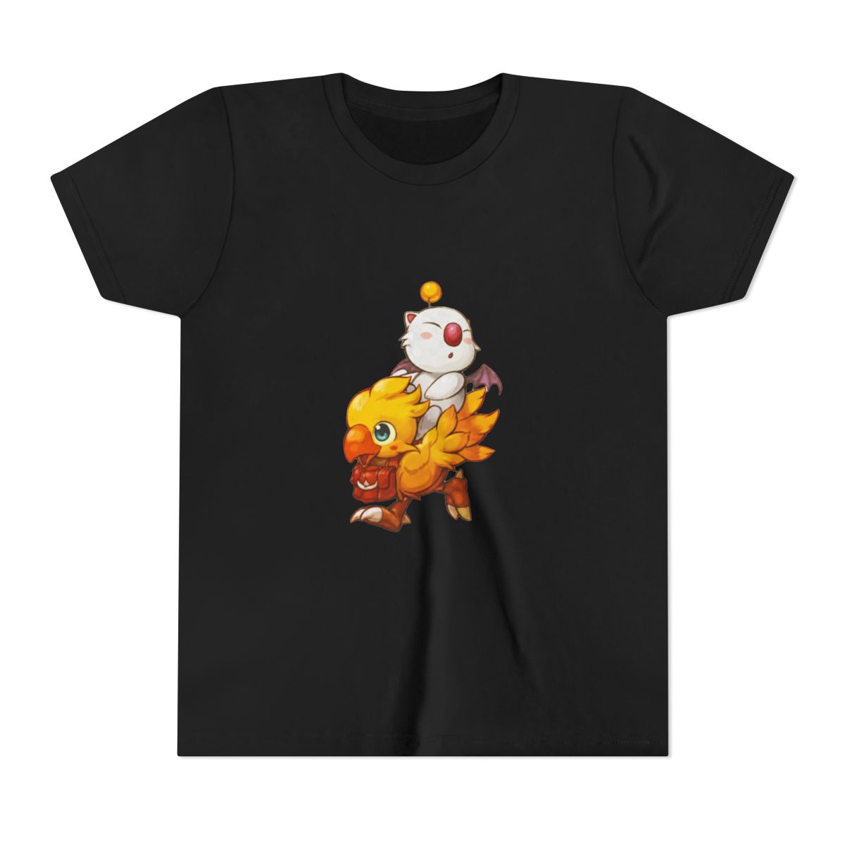 Chocobo & Moogle Final Fantasy Kids T Shirt - Whimsical Gamer Gift - Official T-Shirts merchandise