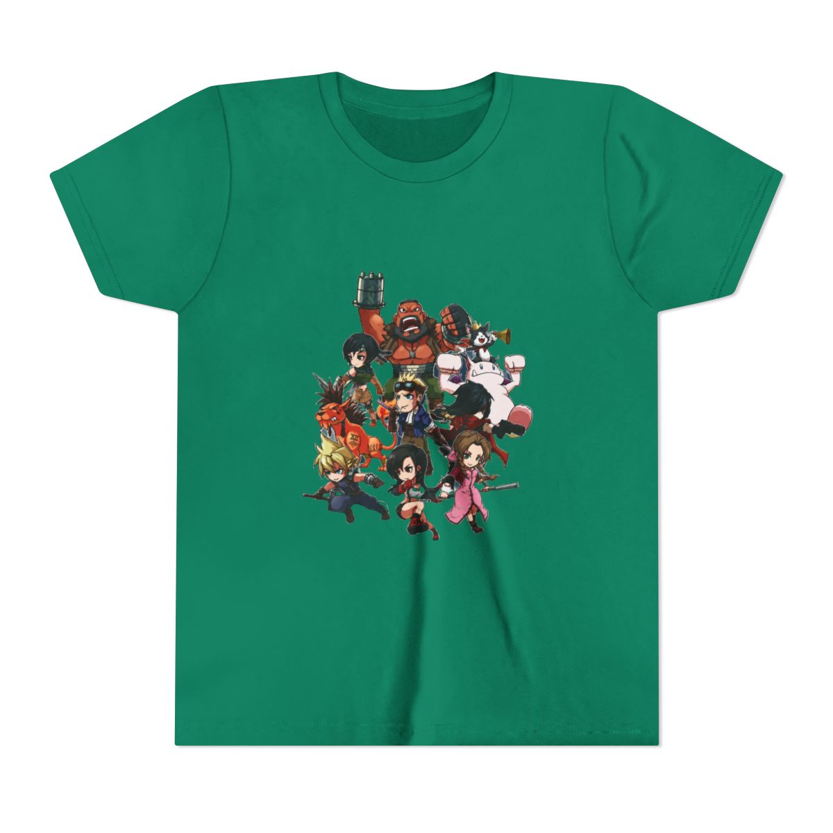 Final Fantasy 7 Chibis Fanart Kids T Shirt - alternate angle 4, merchandise