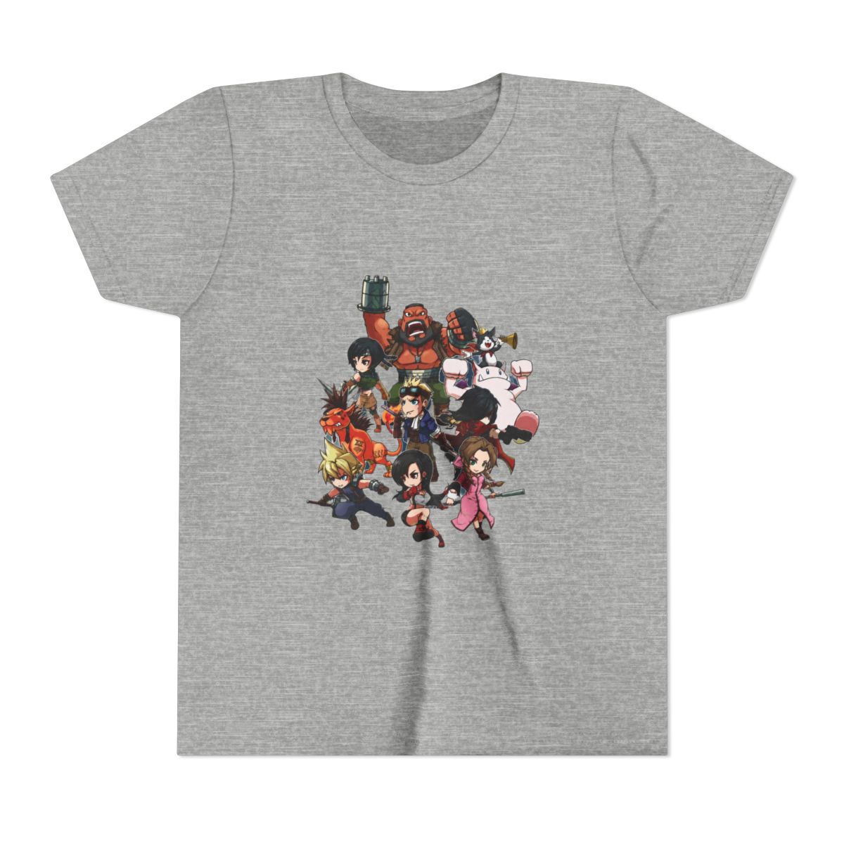 Final Fantasy 7 Chibis Fanart Kids T Shirt - alternate angle 5, merchandise