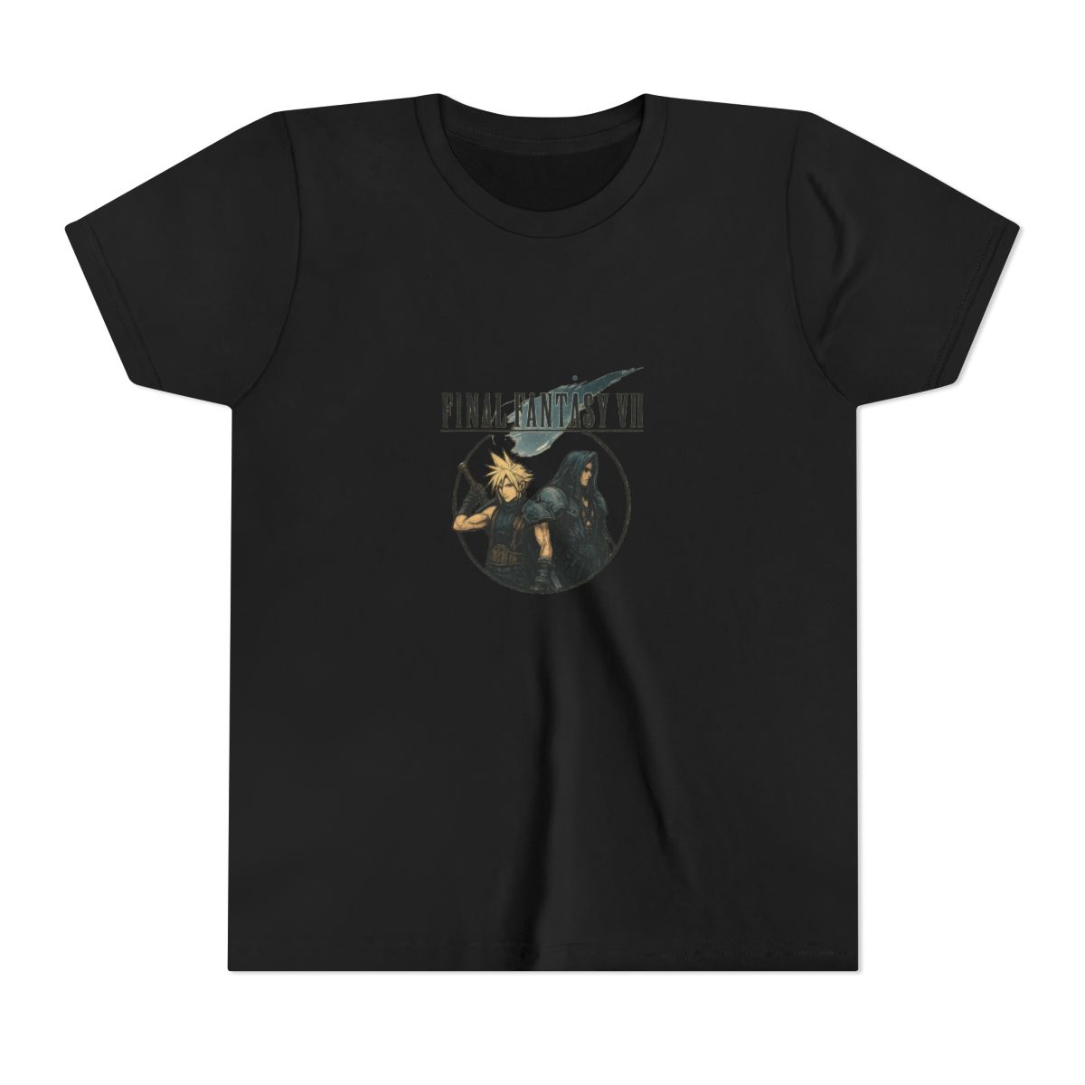 Iconic Final Fantasy VII Cloud vs Sephiroth Kids T Shirt - alternate angle 2, merchandise
