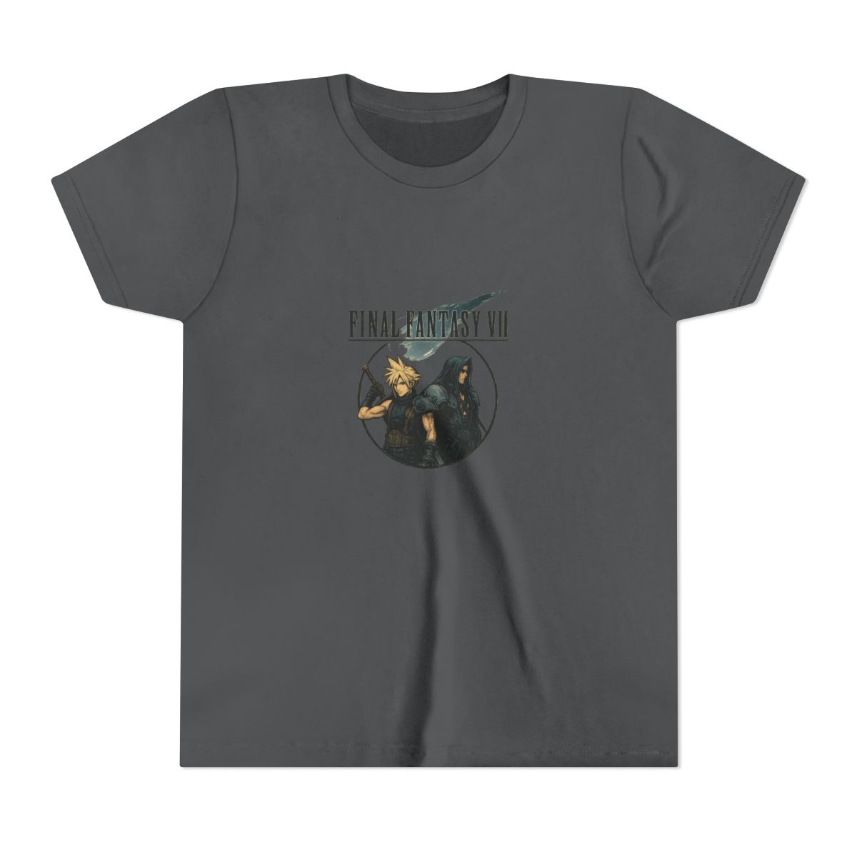 Iconic Final Fantasy VII Cloud vs Sephiroth Kids T Shirt - alternate angle 5, merchandise